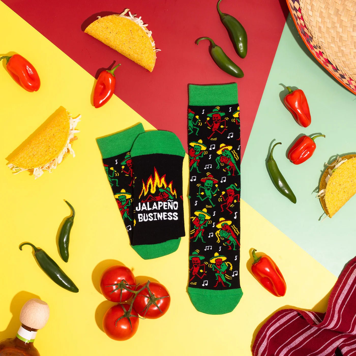 Socks - Crew Length 'Jalapeno Business' Socks