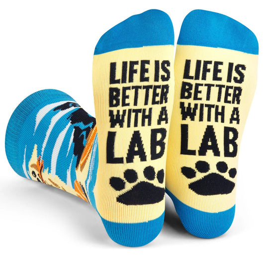 Socks - Crew Length 'Life Is Better With a Lab' Socks