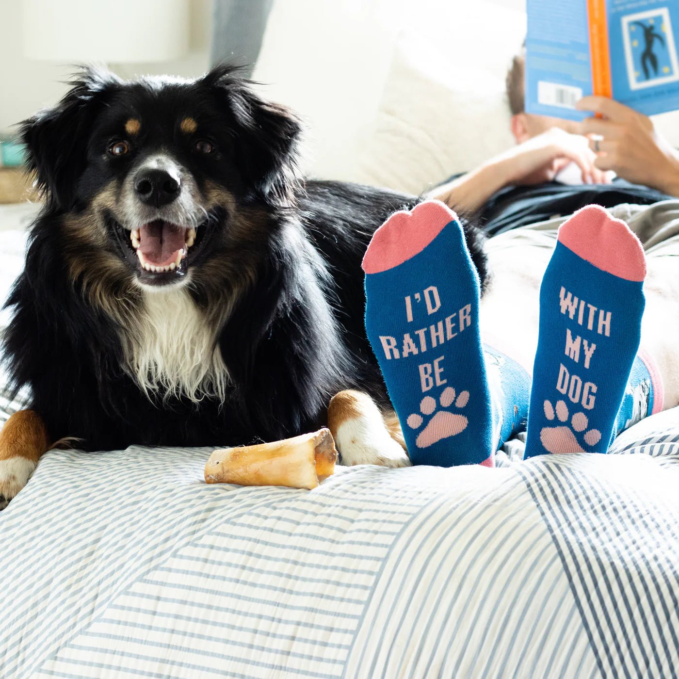Socks - Crew Length 'I'd Rather Be With my Dog' Socks