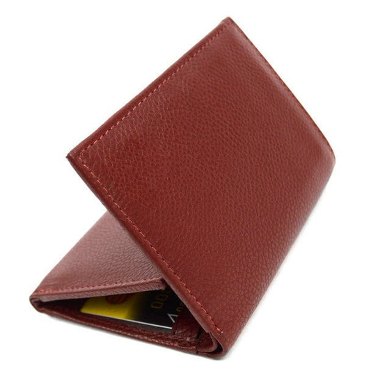 RFID Genuine Leather Tri-Fold Light Brown Wallet