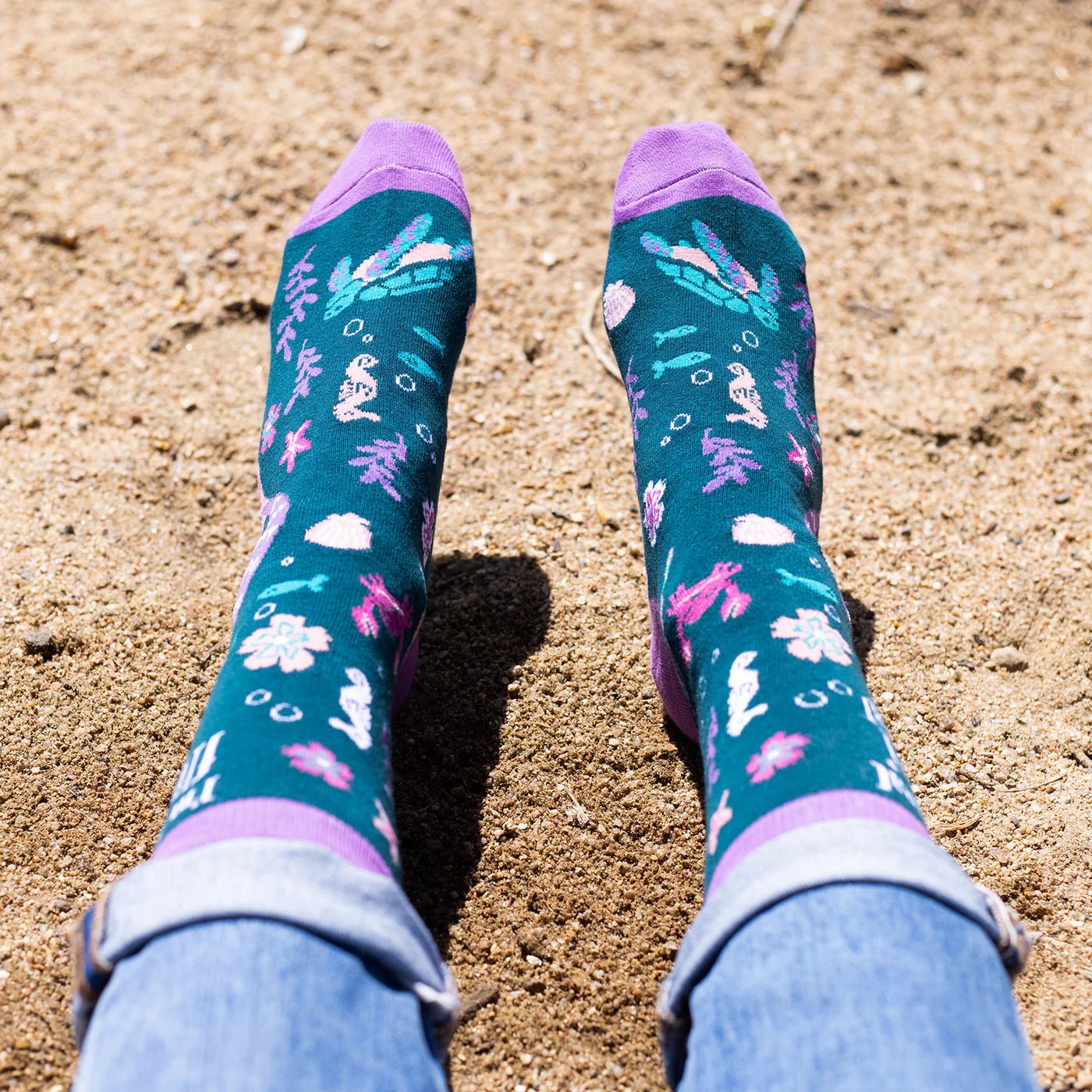 Socks - Crew Length 'I'm the Real Flippin' Deal' Mermaid Socks