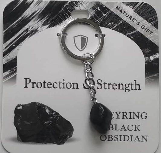 Keychain - Nature's Gift - Obsidian - Healing Keyring