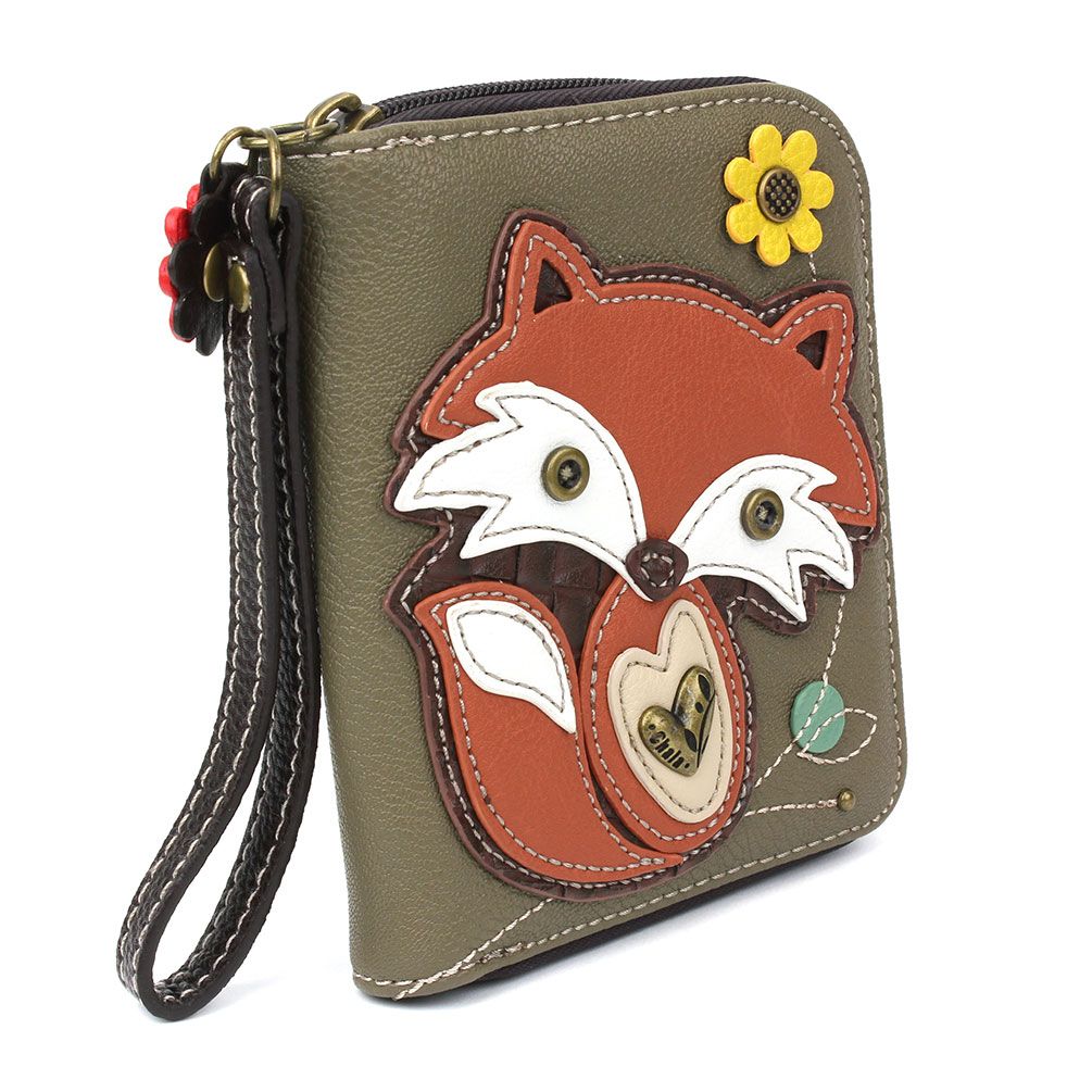 Zip Around Wallet Olive Fox