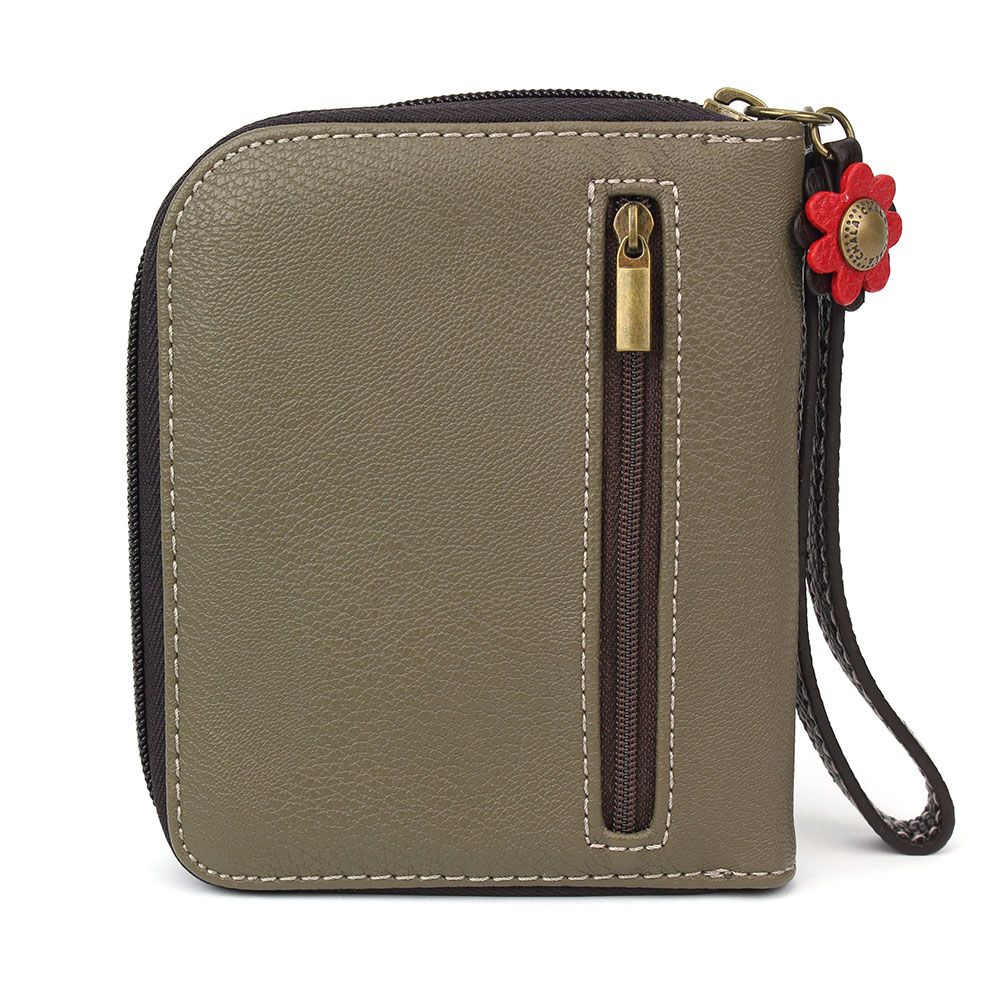 Zip Around Wallet Olive Fox