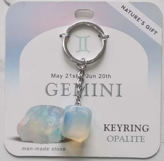 Keychain - Nature's Gift - Zodiac Opalite - Gemini