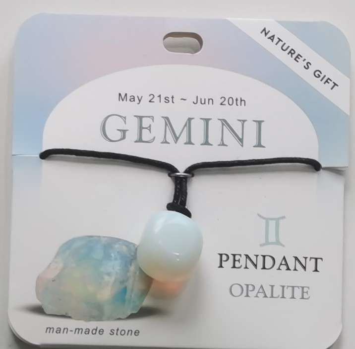 Pendant - Nature's Gift - Zodiac Opalite - Gemini