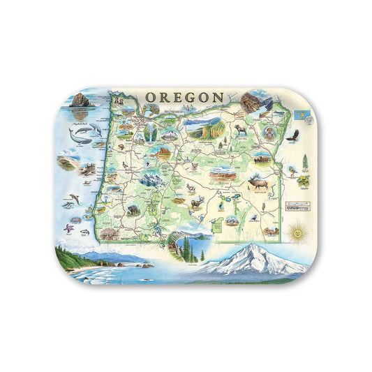 Tray -  Oregon State Map Medium Rectangle Serving Tray 11" x 8"