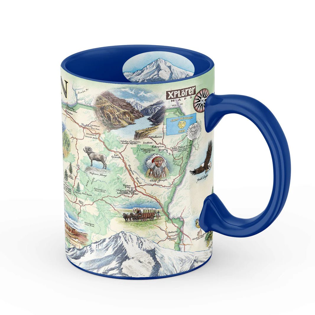Mug - Oregon State Map Ceramic Mug 16oz