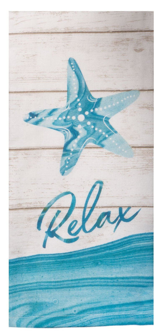 Towel - Coastal Tranquility Ocean Sea Star Dual Purpose