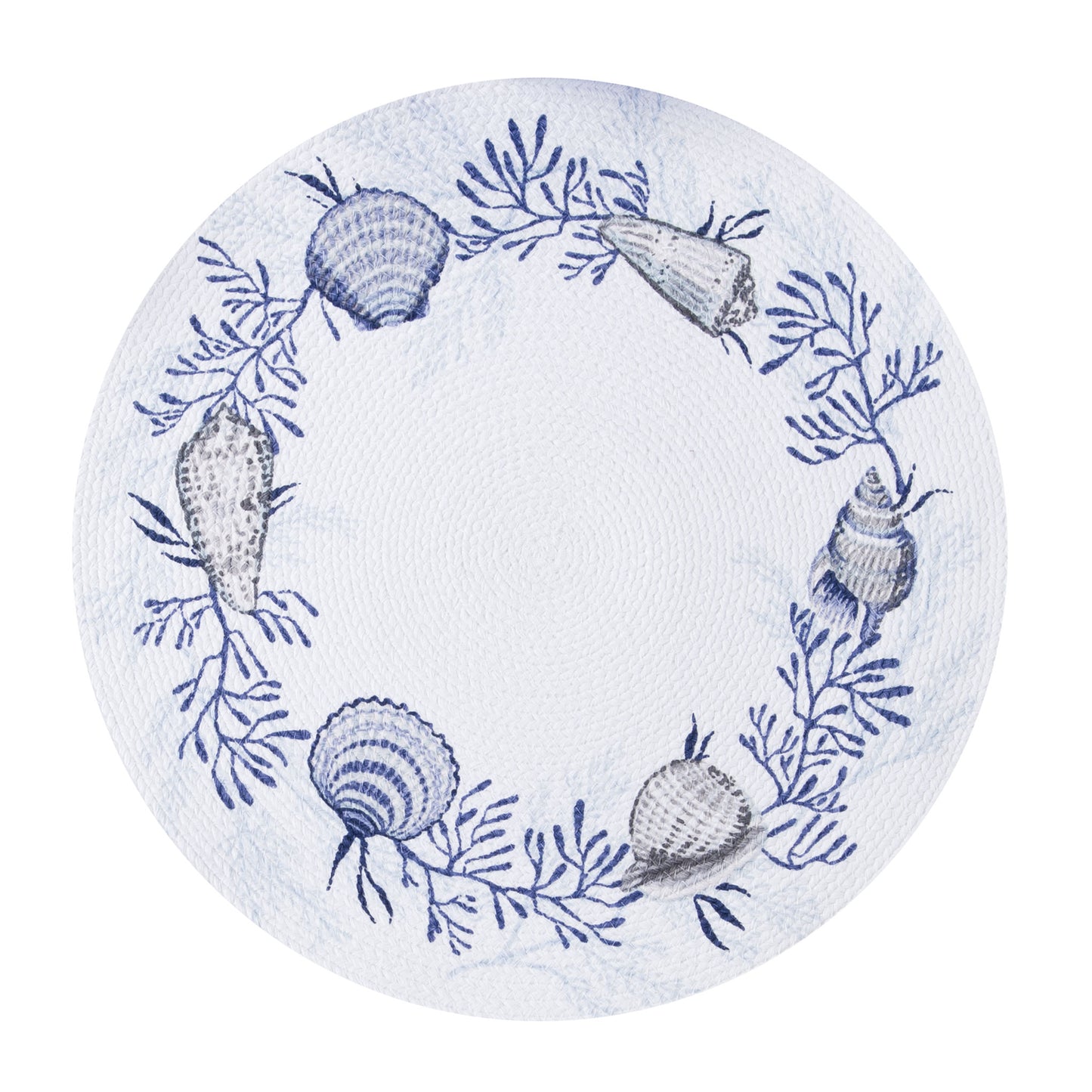 Placemat - Blue Shell Coastal Braided