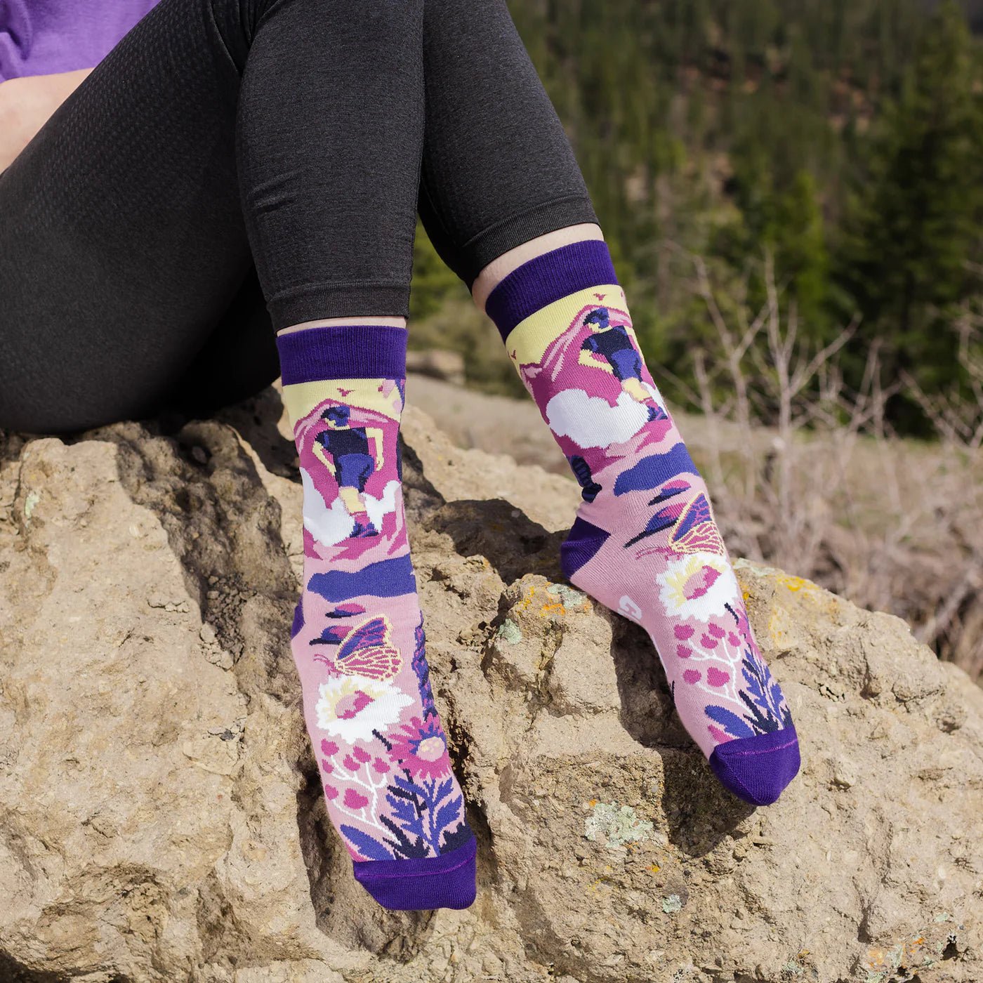 Socks - Crew Length 'Rise and Climb' Socks