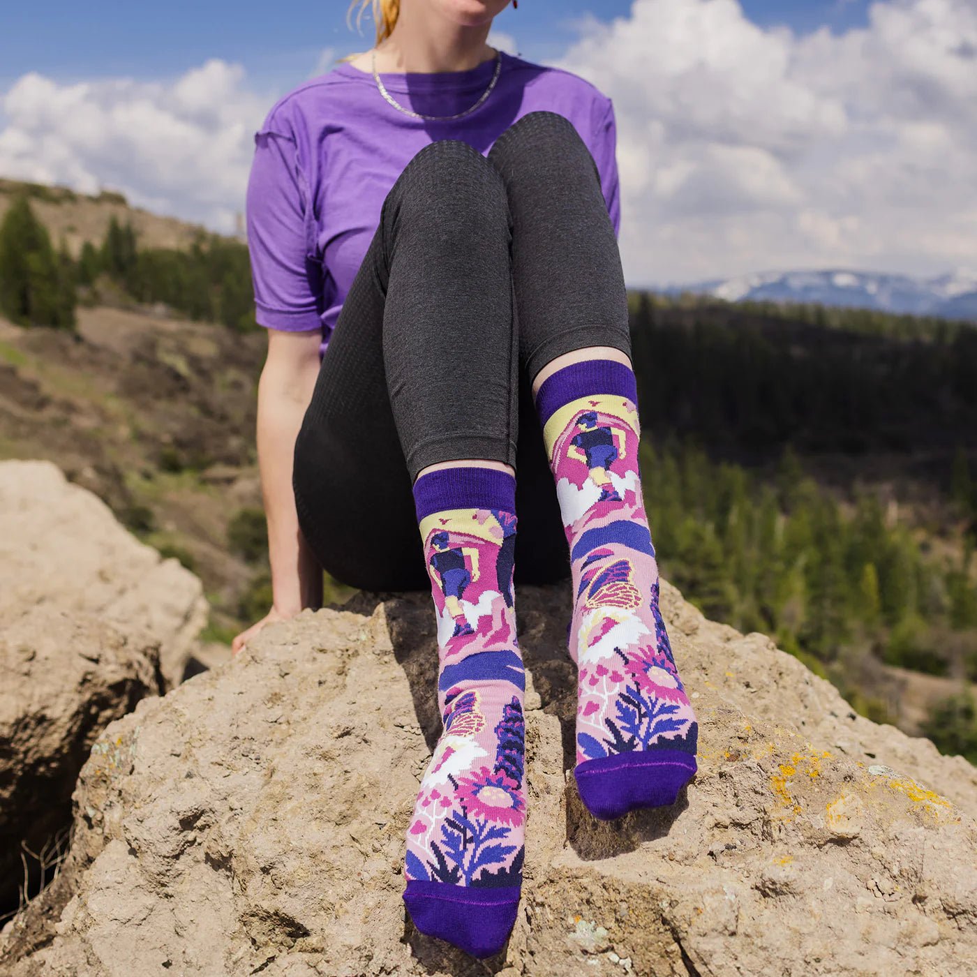 Socks - Crew Length 'Rise and Climb' Socks