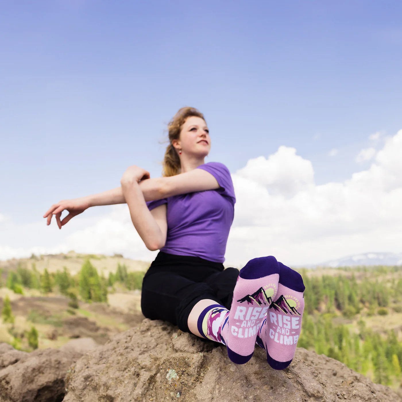 Socks - Crew Length 'Rise and Climb' Socks