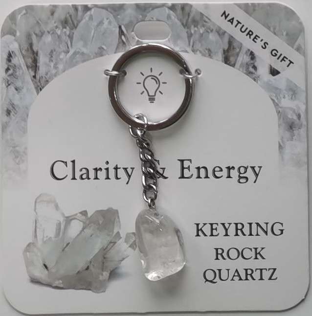 Keychain - Nature's Gift - Rock Quartz - Healing Keyring