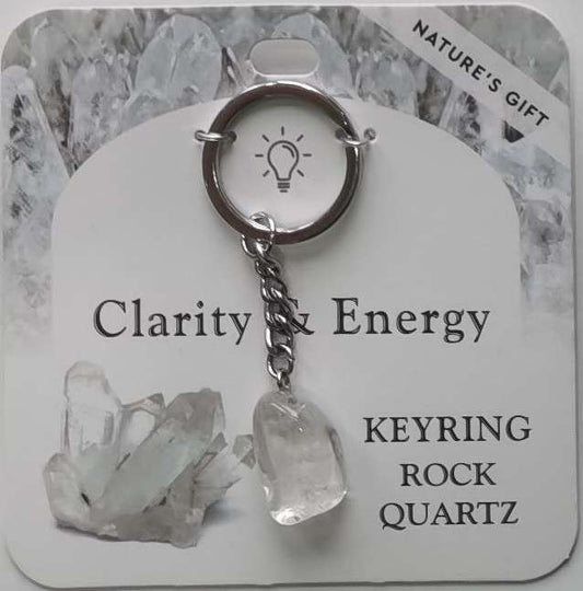 Keychain - Nature's Gift - Rock Quartz - Healing Keyring
