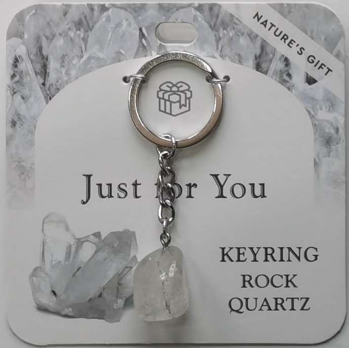 Keychain - Nature's Gift - Rock Quartz - Wishing Keyring