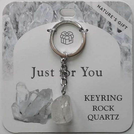 Keychain - Nature's Gift - Rock Quartz - Wishing Keyring