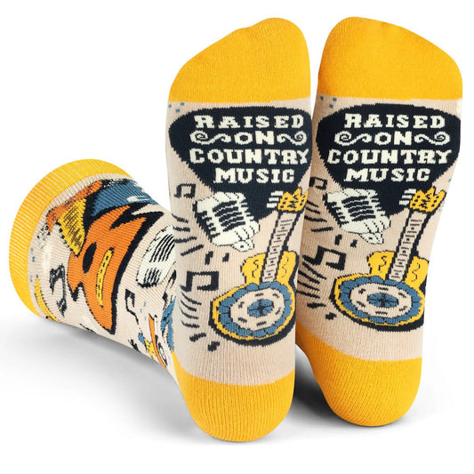 Socks - Crew Length 'Raised on Country Music' Socks