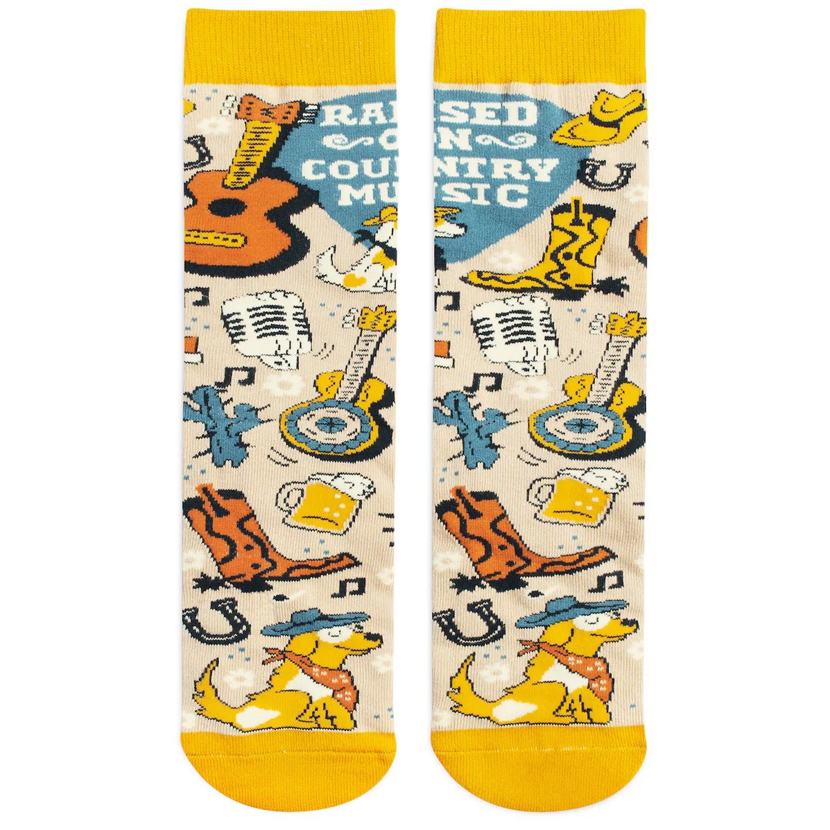 Socks - Crew Length 'Raised on Country Music' Socks