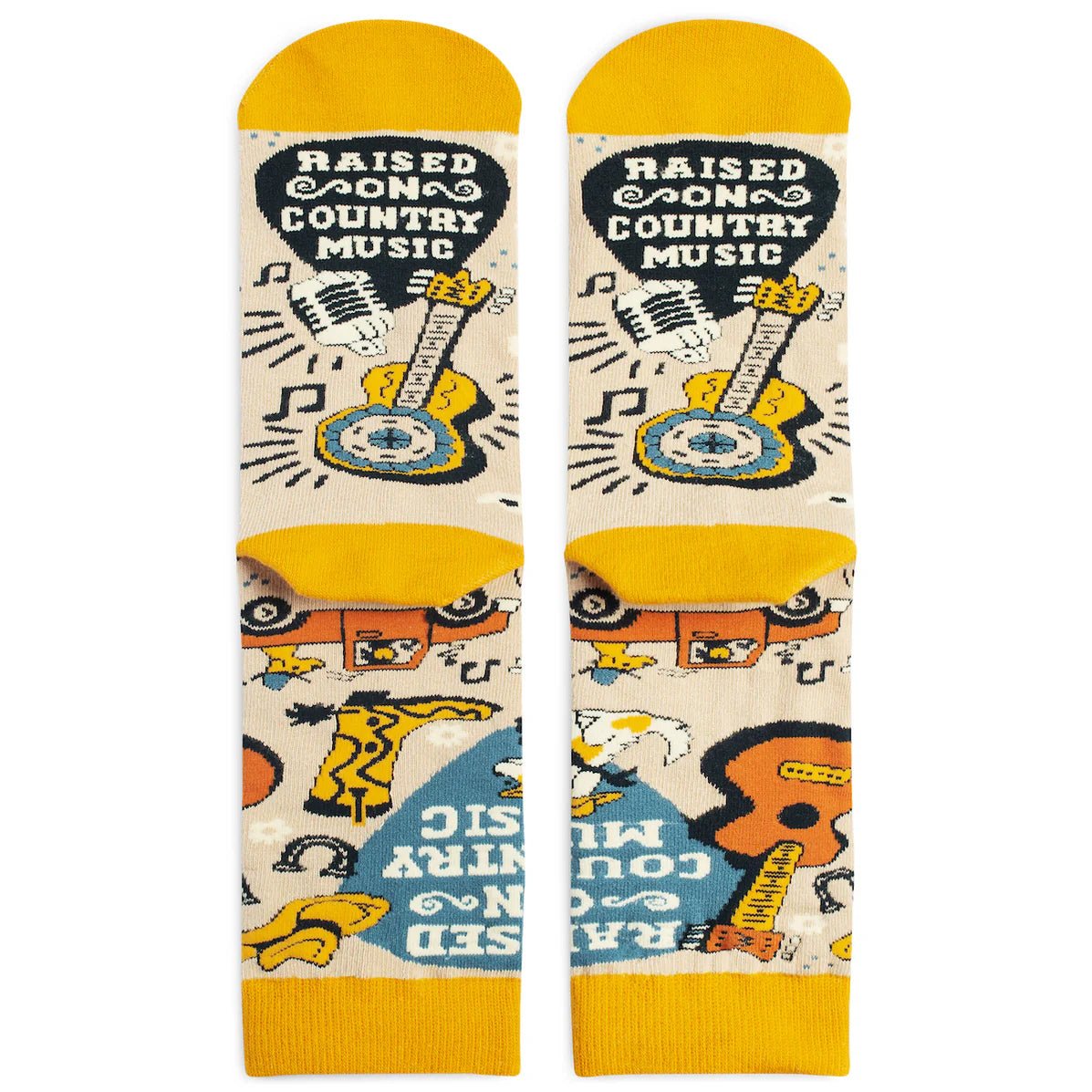 Socks - Crew Length 'Raised on Country Music' Socks