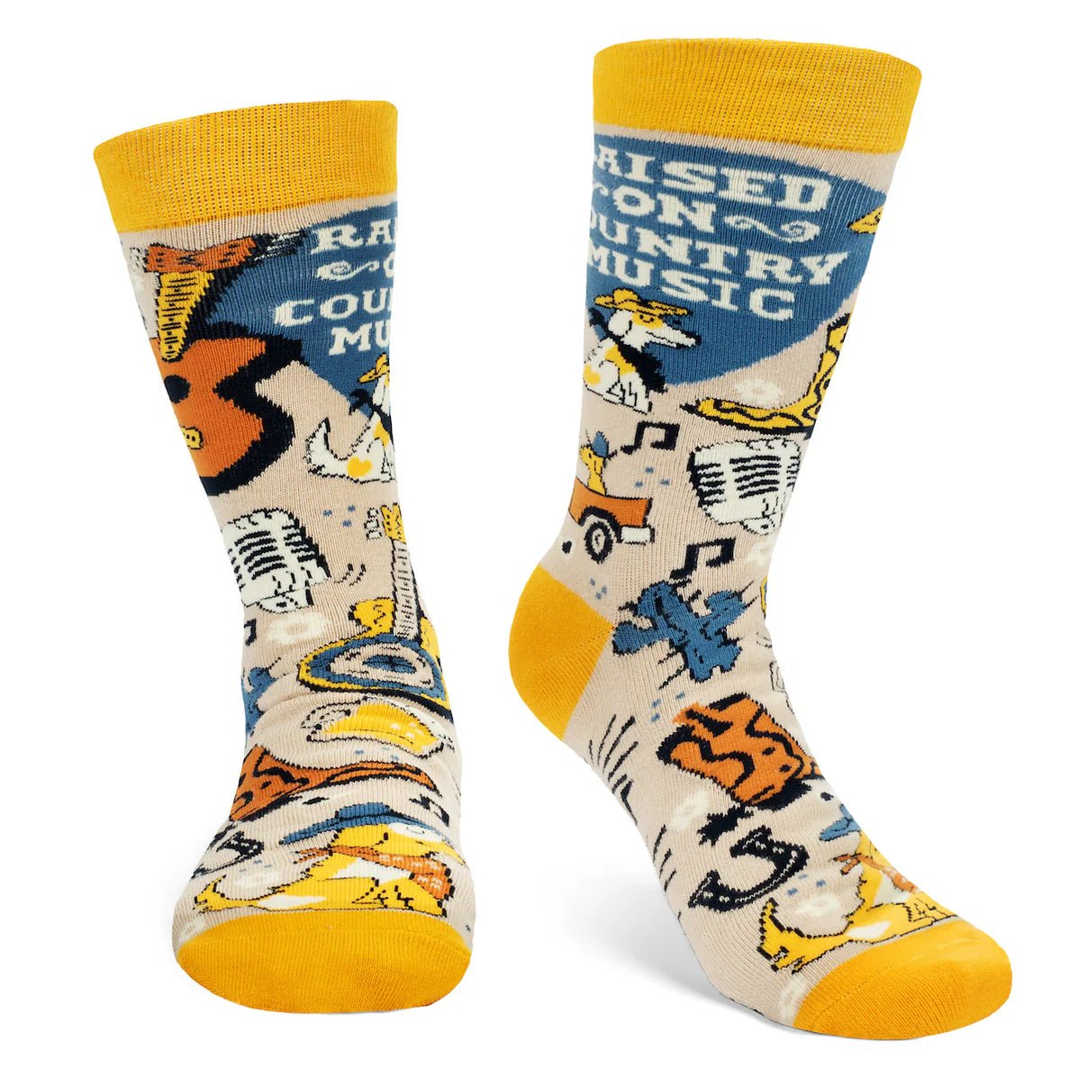 Socks - Crew Length 'Raised on Country Music' Socks