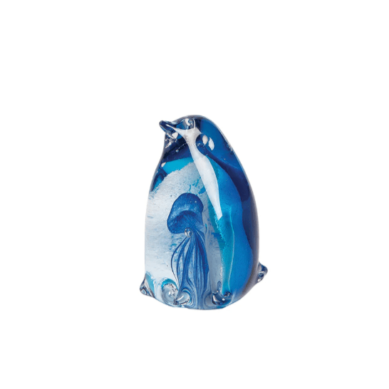 Glass Art - Penguin and Jellyfish
