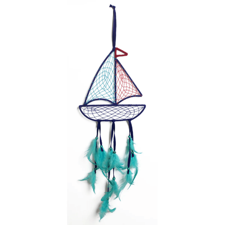Dreamcatcher - 27.5" Dark Blue Sailboat