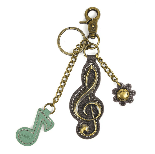 Keychain - Charming Metal Treble Clef