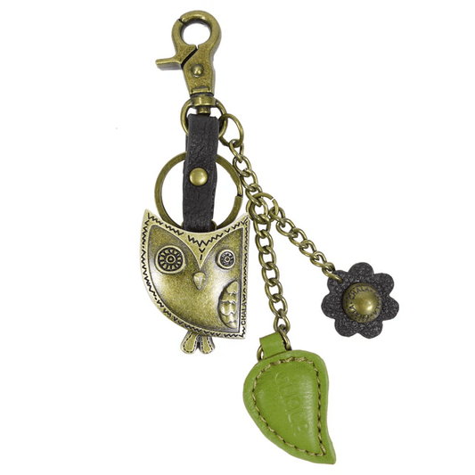 Keychain - Charming Metal Owl