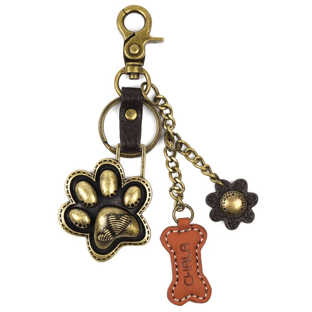 Keychain - Charming Metal Paw Print