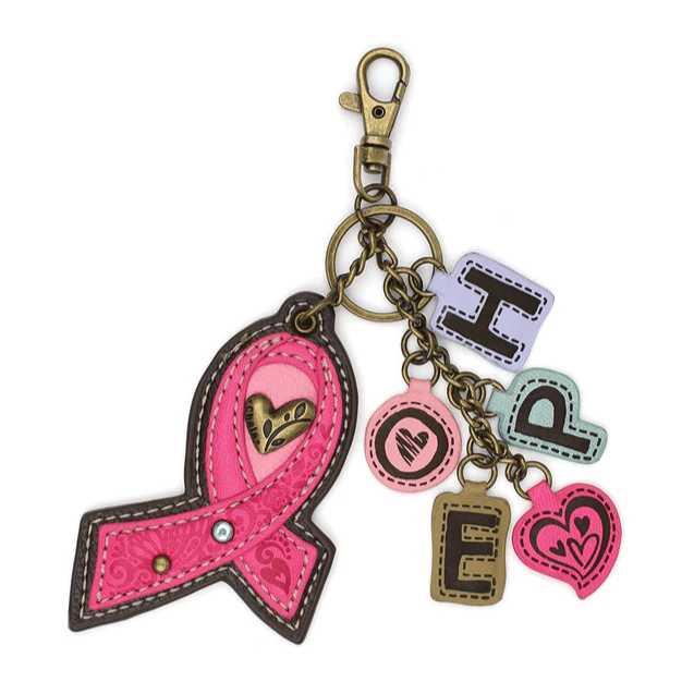 Keychain - Pink Ribbon + HOPE