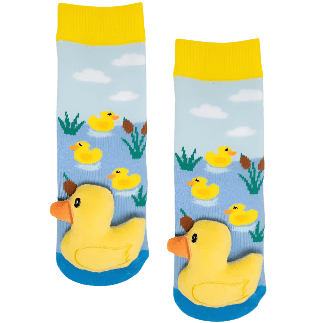 Kids Slipper Socks Yellow Ducky