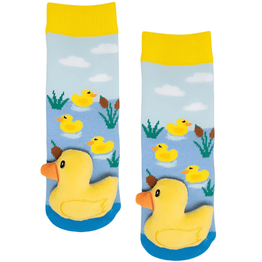 Kids Slipper Socks Yellow Ducky