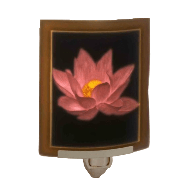 Night Light - Porcelain - Colorful Lotus #6