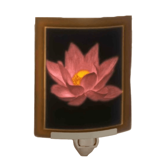 Night Light - Porcelain - Colorful Lotus #6