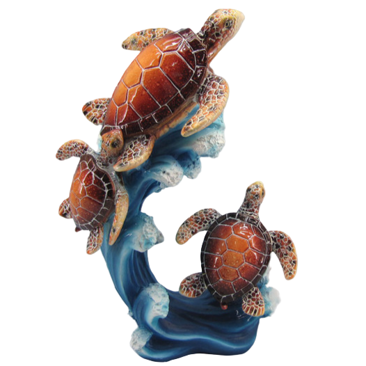 Figurine - Turtles on Wave