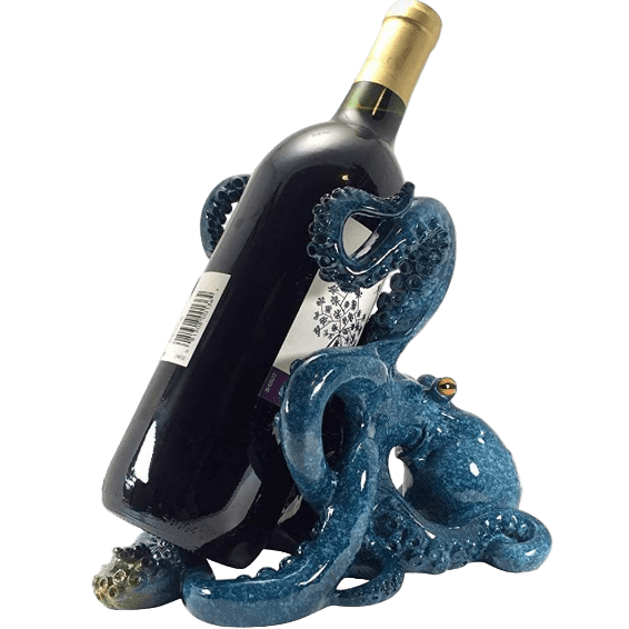 Blue Octopus Wine Holder