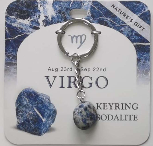 Keychain - Nature's Gift - Zodiac Sodalite - Virgo