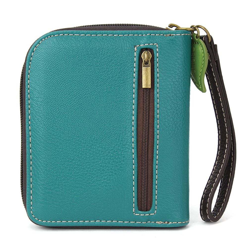 Zip Around Wallet Teal Dragonfly