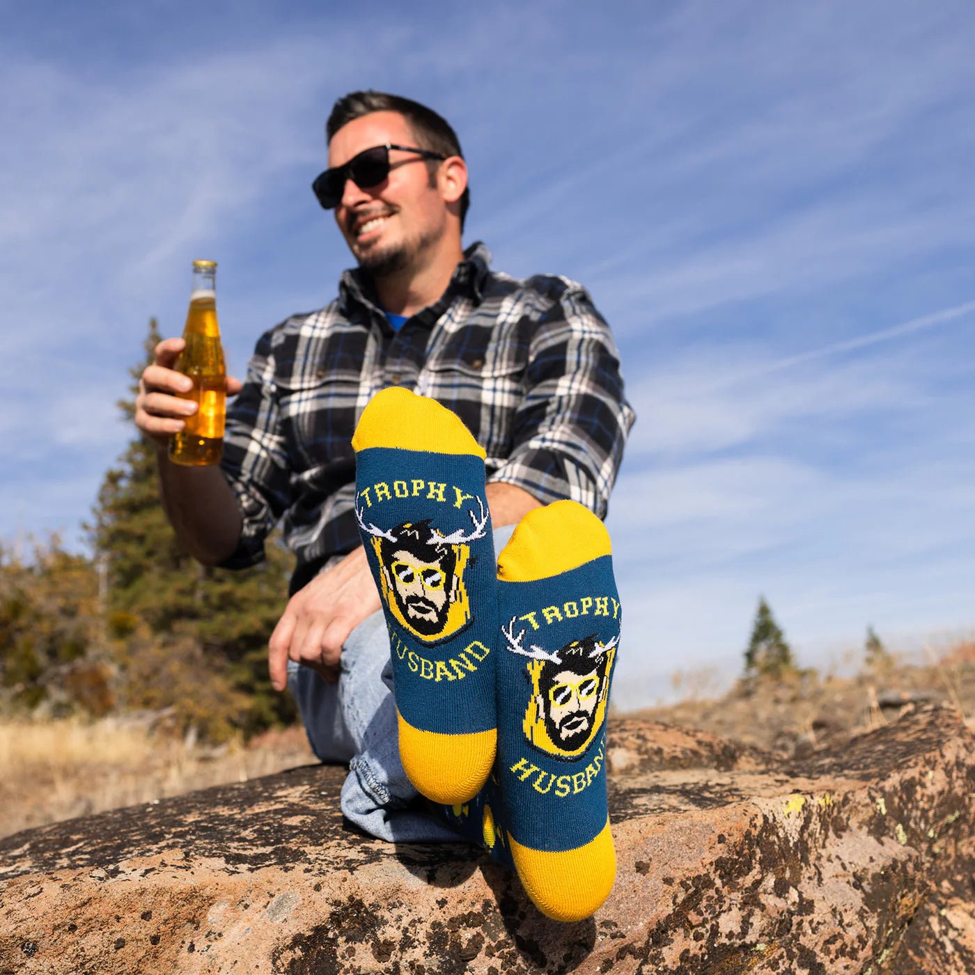 Socks - Crew Length 'Trophy Husband' socks