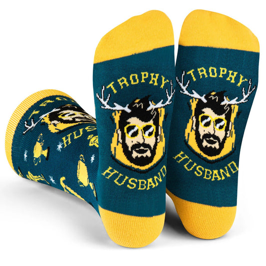 Socks - Crew Length 'Trophy Husband' socks