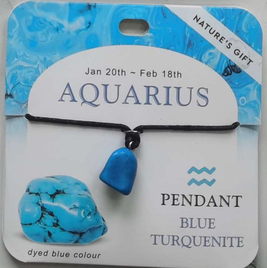Pendant - Nature's Gift - Zodiac Turquenite - Aquarius