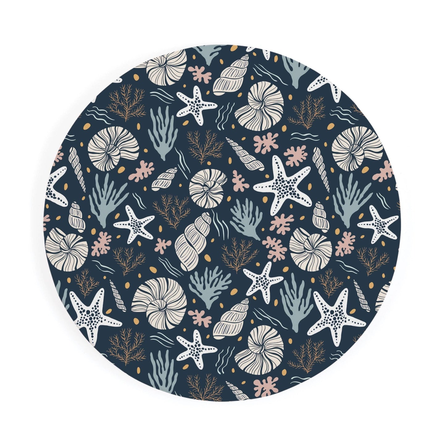 Coaster - Coastal Pattern Ceramic Coaster COC0190