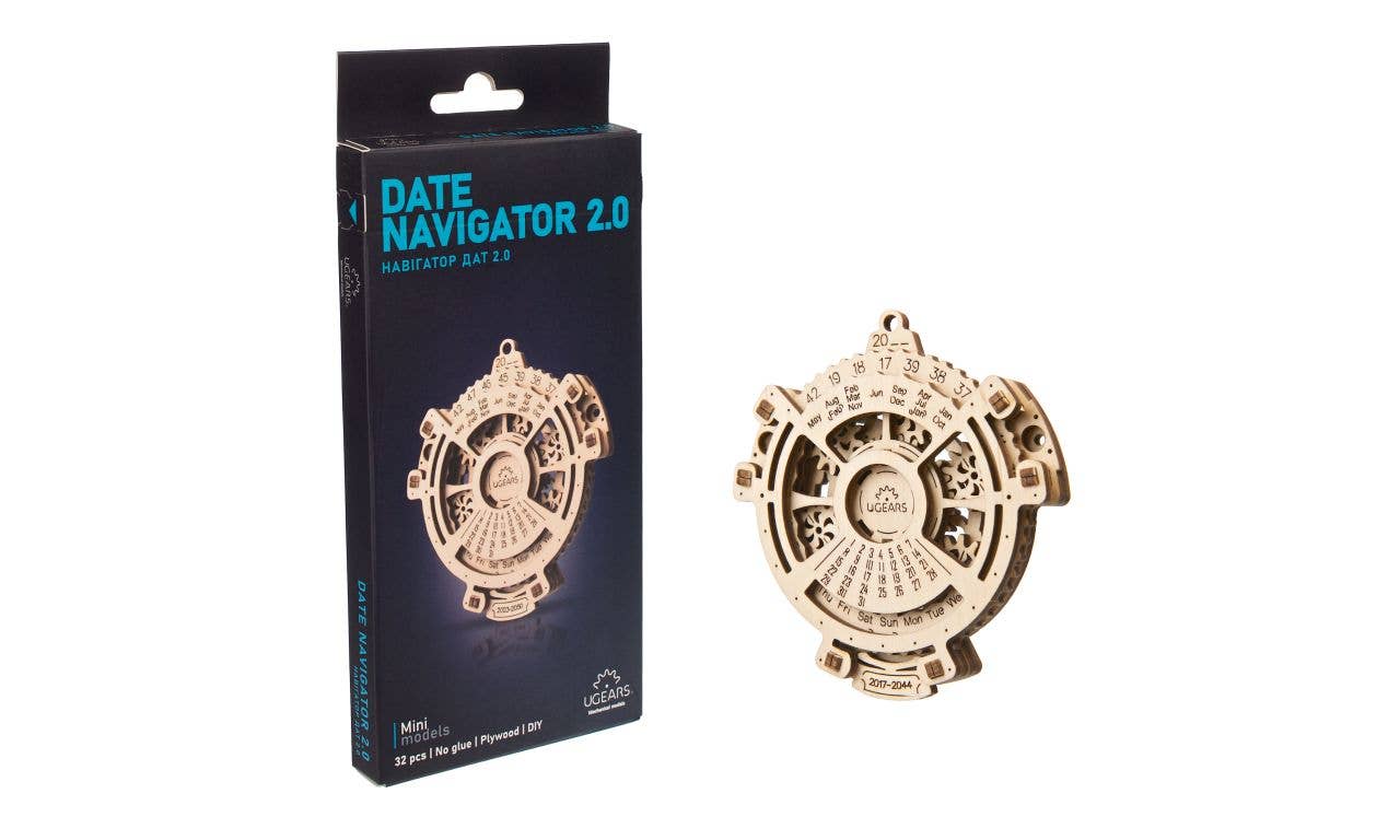 UGears Date Navigator 2.0. (New Packaging)  -Wooden 3D- DIY