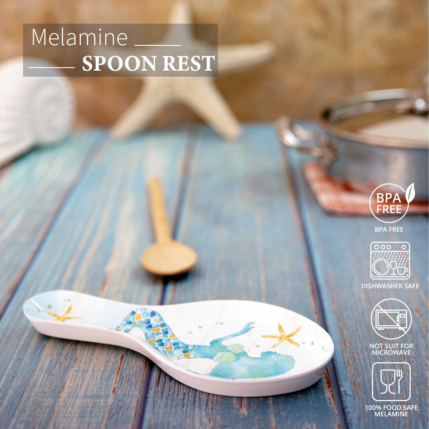 Spoon Rest - Mermaid Melamine