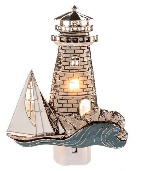 Night Light - Lighthouse w/Sailboat