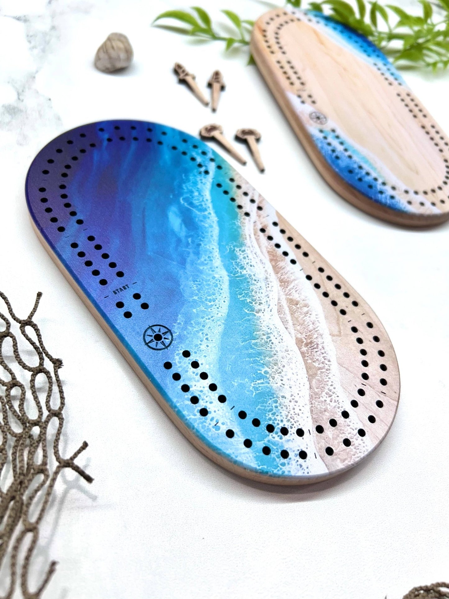 Cribbage Board - Ocean Waves