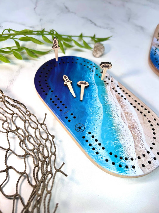 Cribbage Board - Ocean Waves