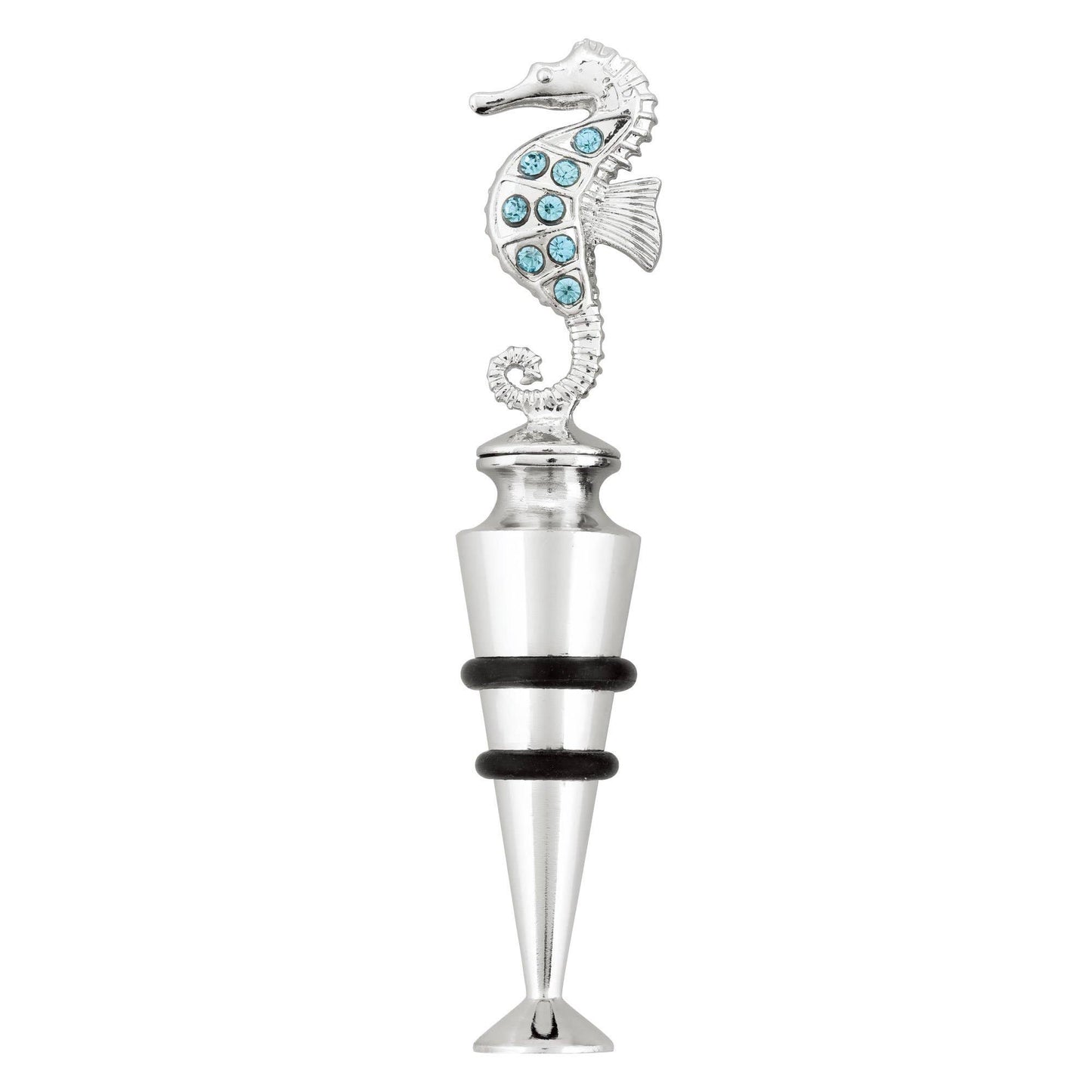 Wine Bottle Stopper - Crystal Seahorse