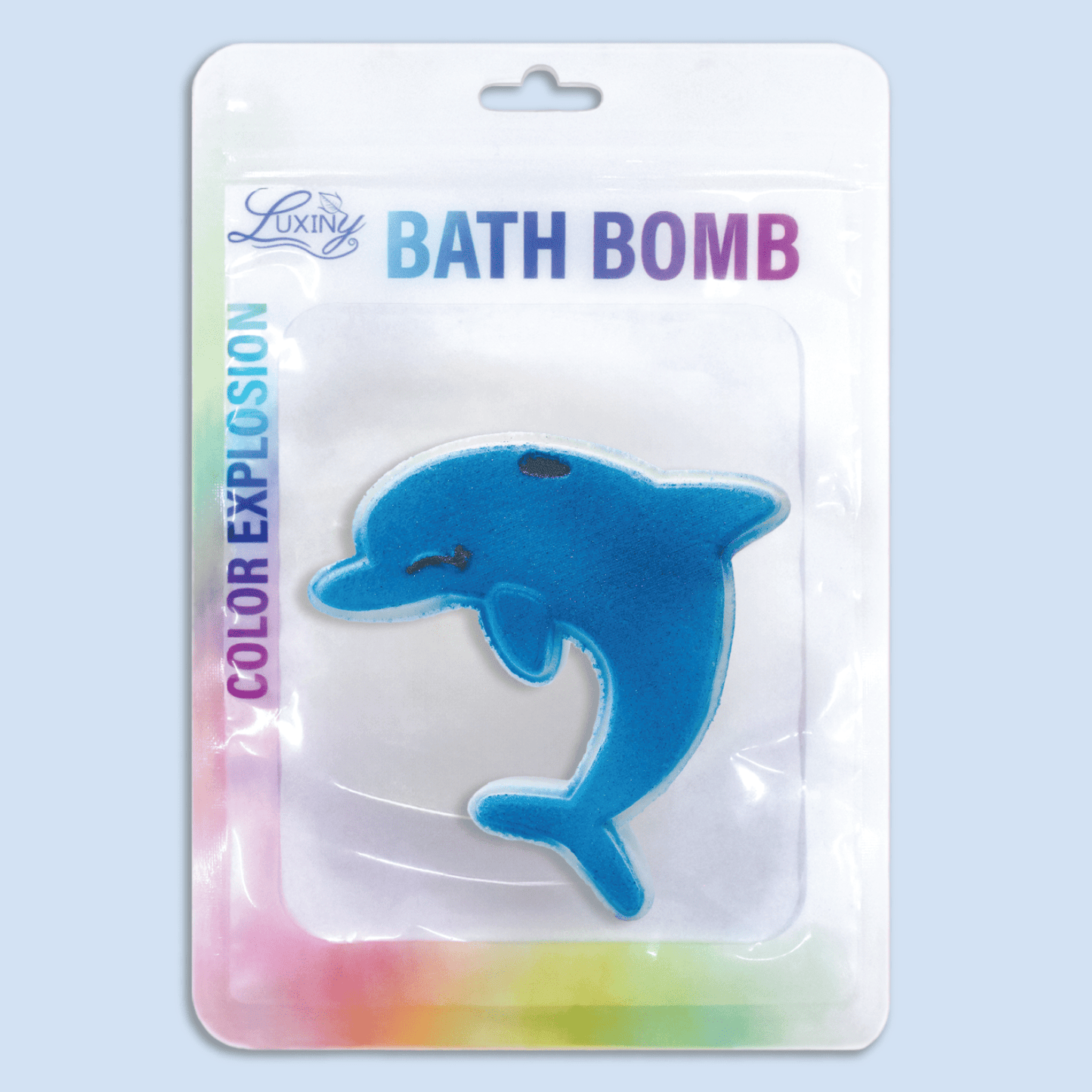 Bath Bomb - Hand Painted Color Burst Dolphin